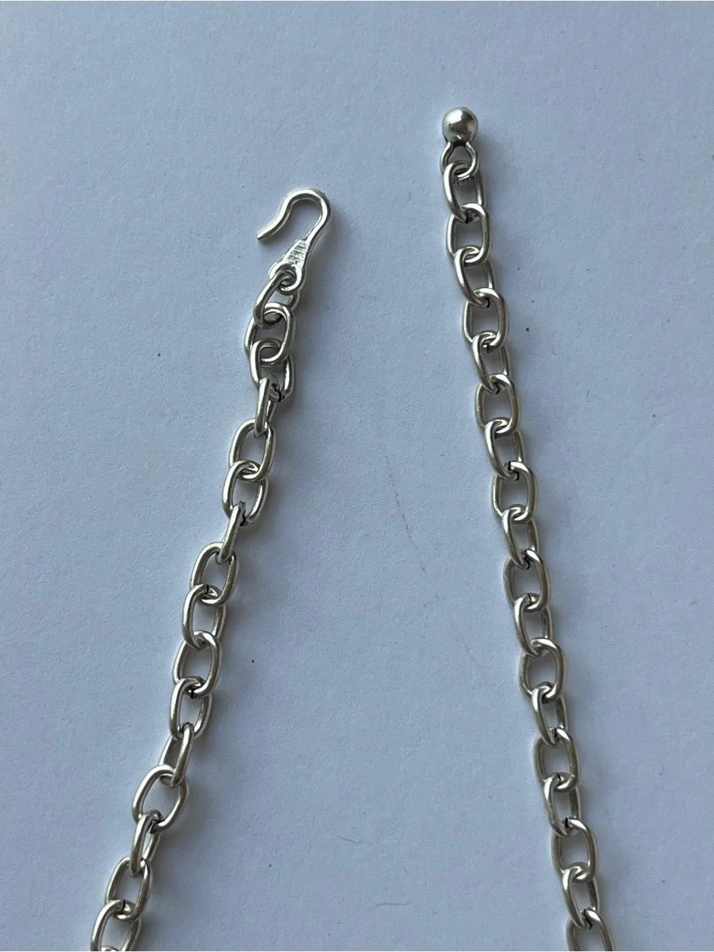 Brutalist Silver Tone Asymmetrical Necklace